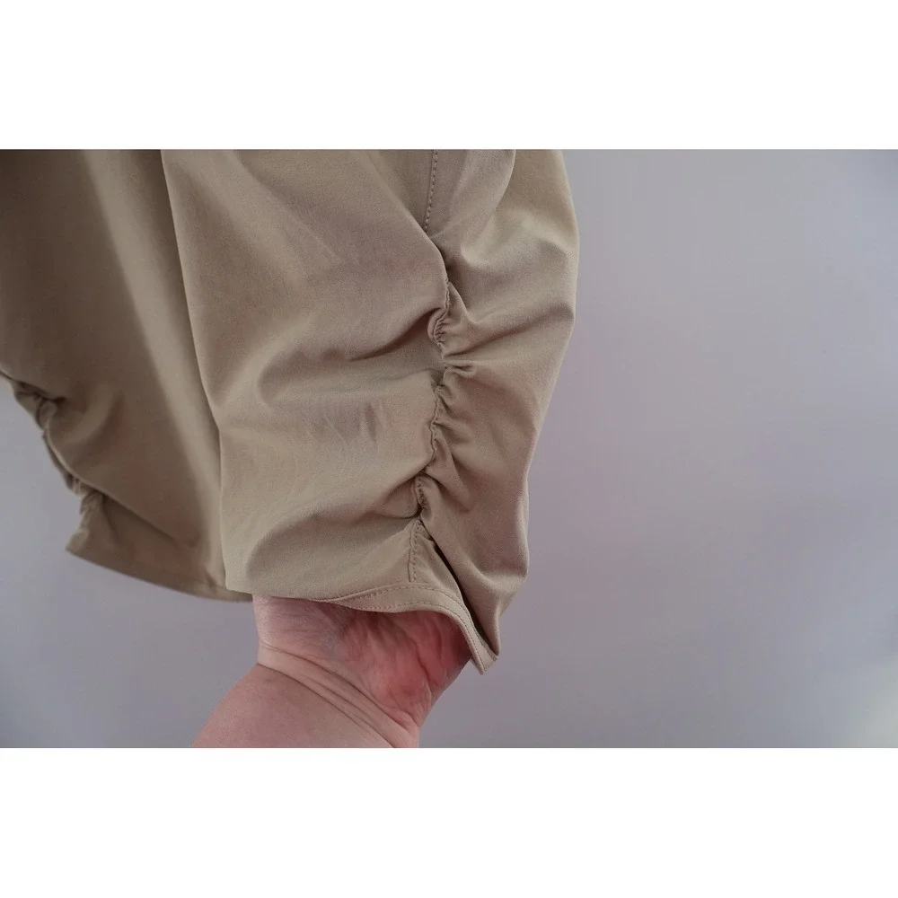 Eddie‎ Bauer Capri Pants Womens 16 Khaki Cargo Hiking Travel Crop